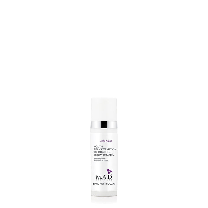 Youth Transformation Exfoliating Serum 10% AHA 5% Glycolic Acid 5% Multi Fruit Acid